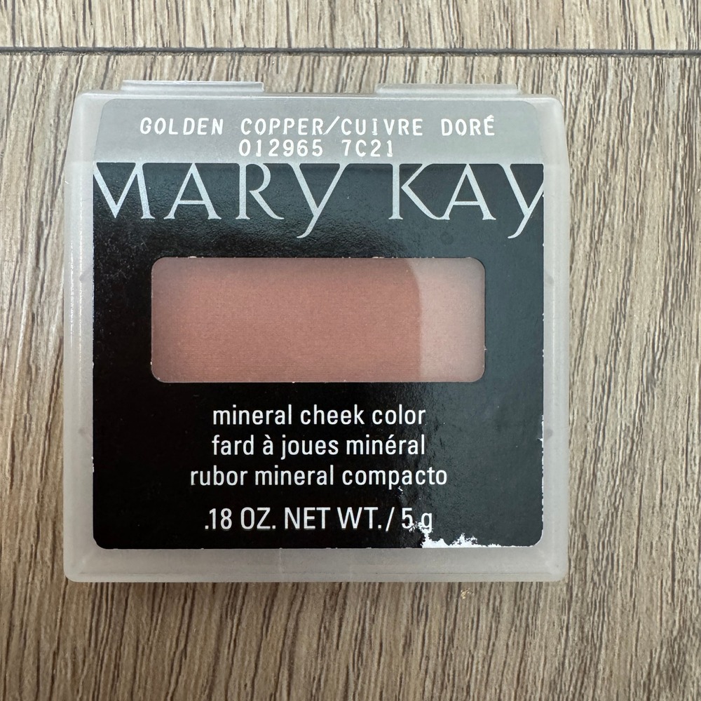 Mary Kay Mineral Cheek Color Golden Copper 012965 Shimmer Blush 0.18 oz 5g New